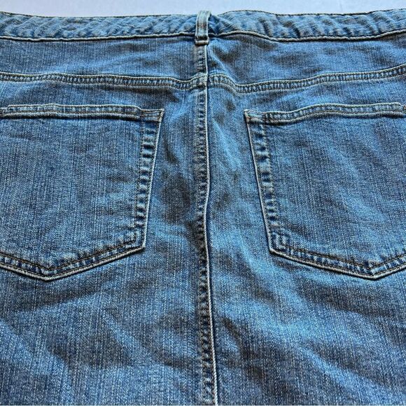 American Living Faded Blue Denim Skirt Size 14 - Picture 5 of 8